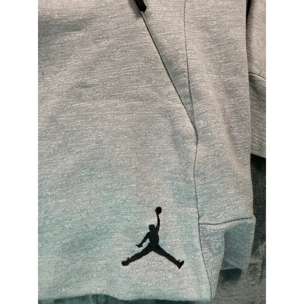 Jordan Hoodie Mens XL Grey Full Zip Jumpman Logo Athletic Sweatshirt Raglan